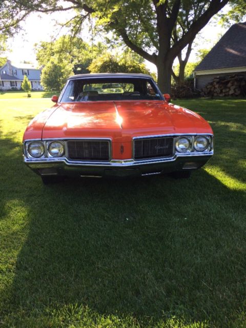 1970 Orange Oldsmobile Cutlass Convertible