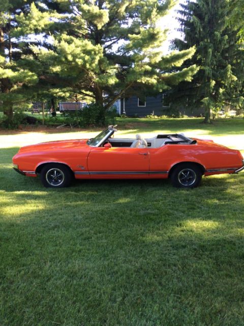 1970 Orange Oldsmobile Cutlass Convertible