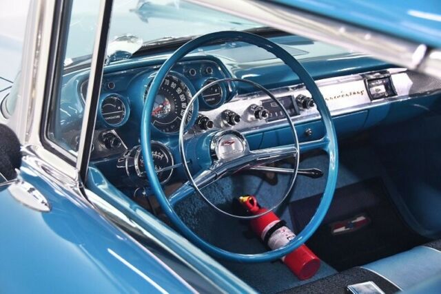 1957 Blue Chevrolet Bel Air/150/210 Hardtop