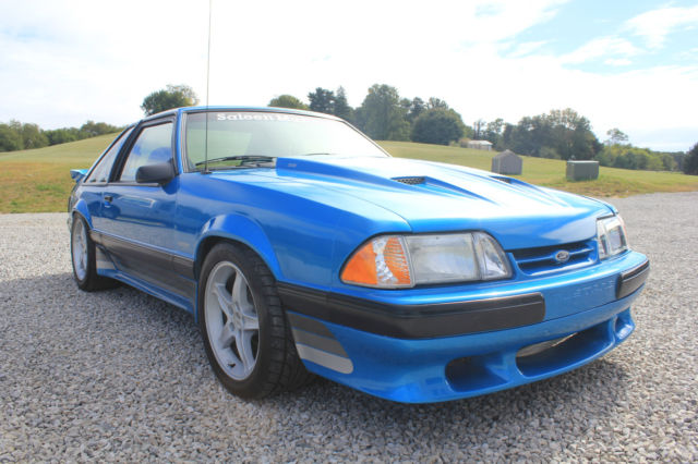 1988 Blue Ford Mustang Hatchback