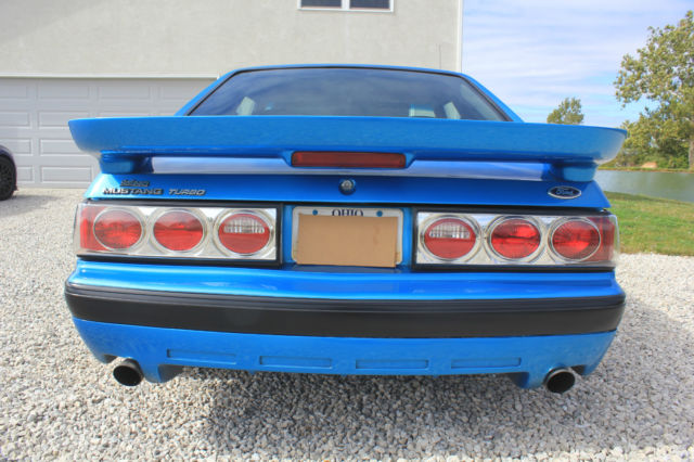1988 Blue Ford Mustang Hatchback