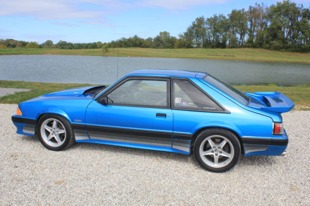 1988 Blue Ford Mustang Hatchback