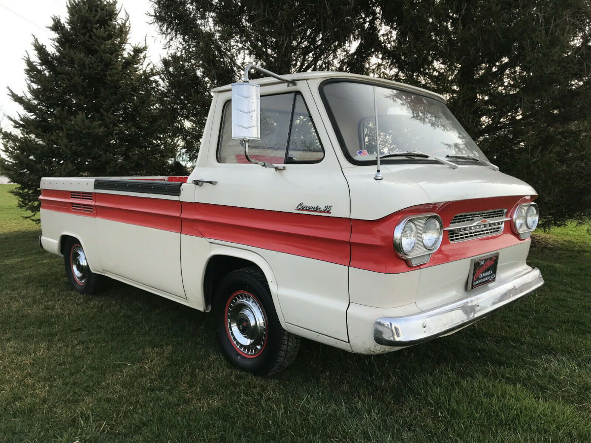 1961 White Chevrolet Corvair Standard Cab Pickup