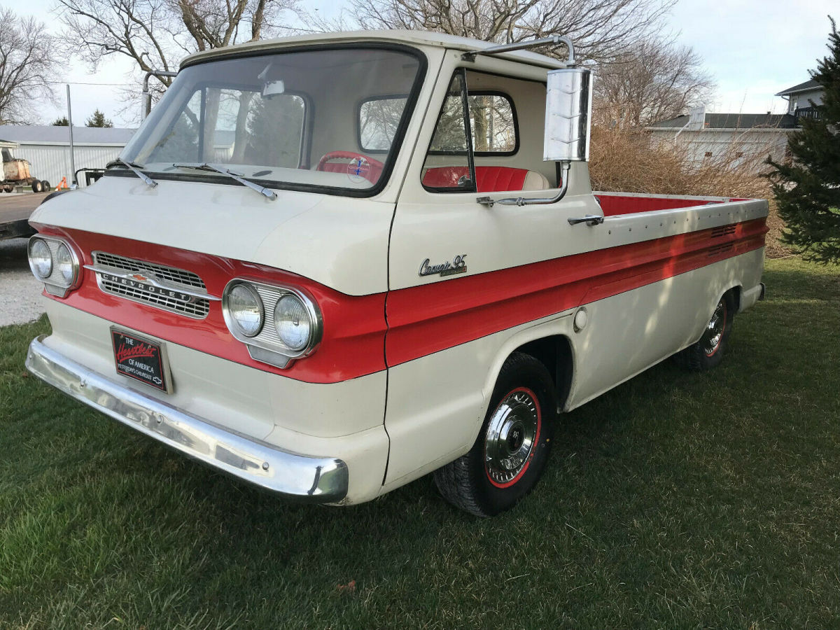 1961 White Chevrolet Corvair Standard Cab Pickup