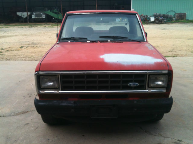 1986 Red Ford Ranger Standard Cab Pickup