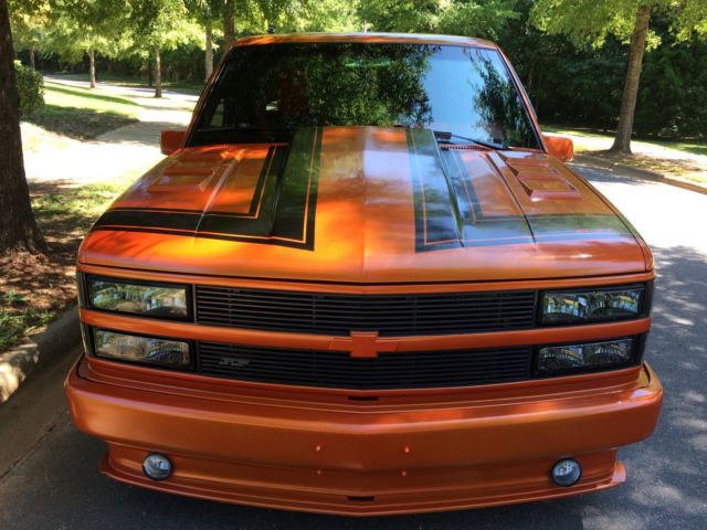1992 Orange Chevrolet Silverado 1500 Extended Cab Pickup