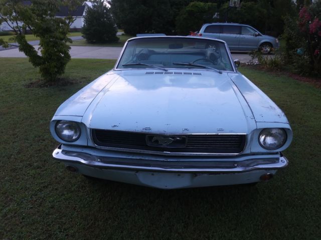 1966 light blue Ford Mustang Convertible