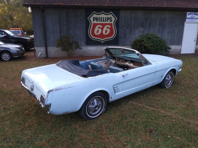 1966 light blue Ford Mustang Convertible