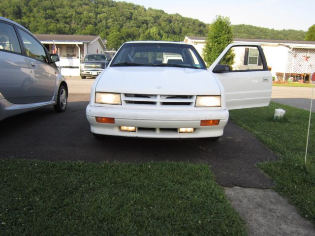 1994 White Dodge Shadow Coupe