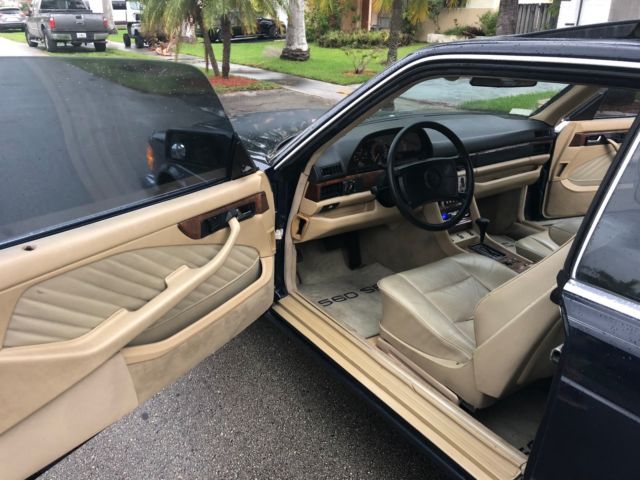 1991 Blue Mercedes-Benz 500-Series Coupe