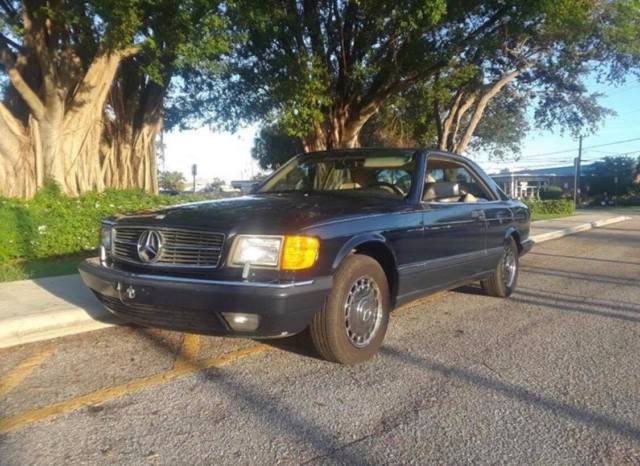 1991 Blue Mercedes-Benz 500-Series Coupe