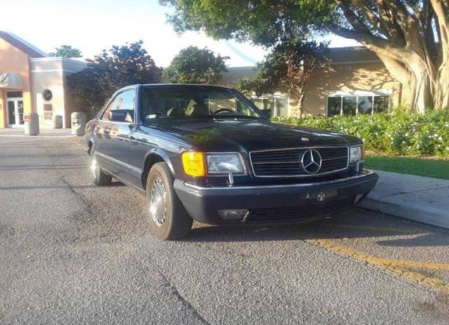 1991 Blue Mercedes-Benz 500-Series Coupe