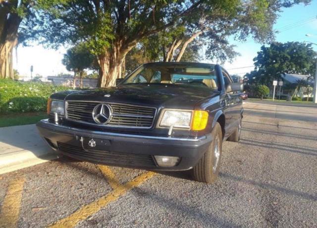 1991 Blue Mercedes-Benz 500-Series Coupe