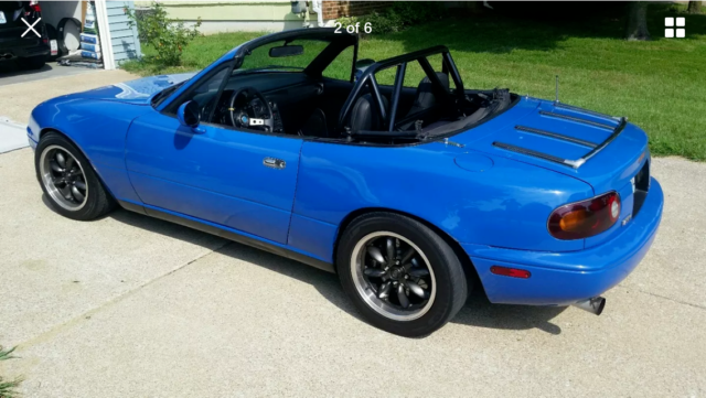 1991 Blue Mazda MX-5 Miata Convertible