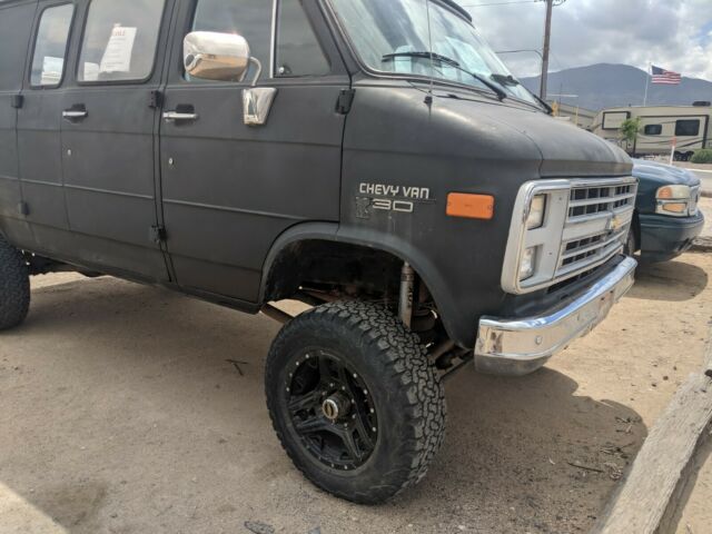 1987 Black Chevrolet K30 Standard Passenger Van