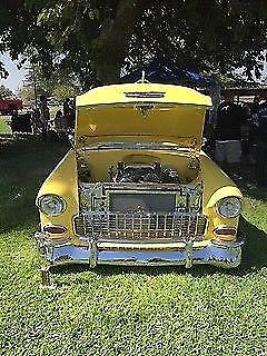 1955 yellow/white Chevrolet Bel Air/150/210 Bel Air 2 dr. hard top
