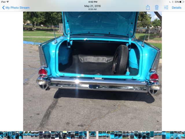 1957 Turquoise / Pea Cock Blue Chevrolet Bel Air/150/210 2 Door Hard Top