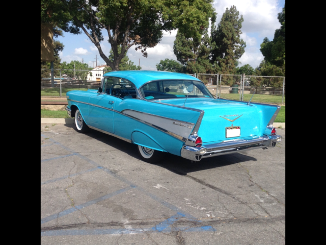 1957 Turquoise / Pea Cock Blue Chevrolet Bel Air/150/210 2 Door Hard Top