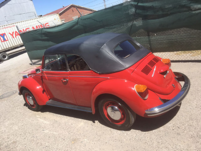 1973 red Volkswagen Beetle - Classic Convertible
