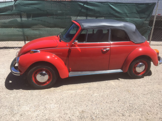 1973 red Volkswagen Beetle - Classic Convertible