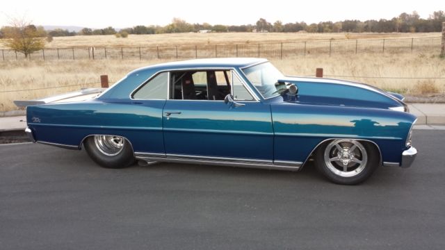 1966 GM Aqua Blue Chevrolet Nova Coupe