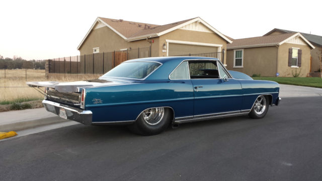1966 GM Aqua Blue Chevrolet Nova Coupe