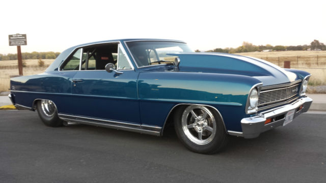 1966 GM Aqua Blue Chevrolet Nova Coupe