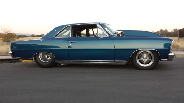 1966 GM Aqua Blue Chevrolet Nova Coupe