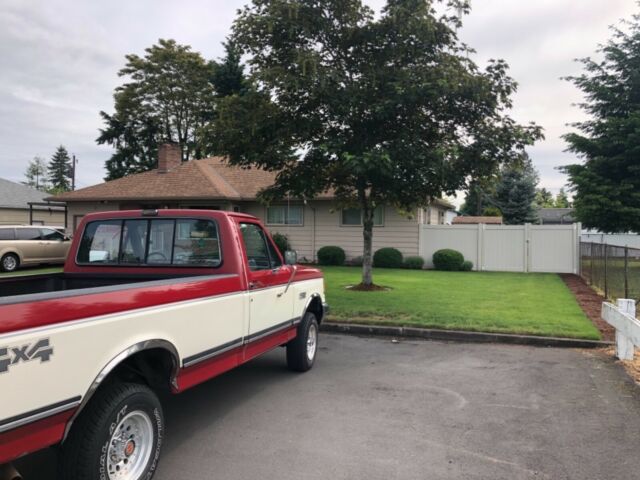 1991 Red Ford F-150 Standard Cab Pickup