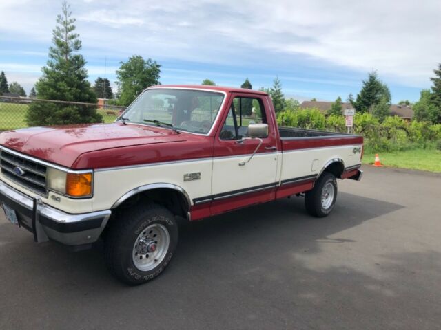 1991 Red Ford F-150 Standard Cab Pickup