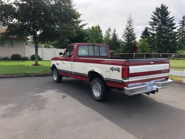 1991 Red Ford F-150 Standard Cab Pickup
