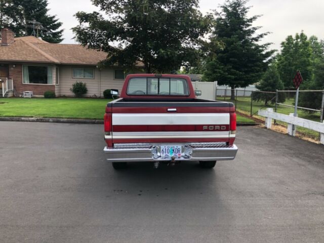 1991 Red Ford F-150 Standard Cab Pickup