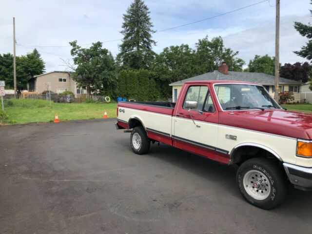 1991 Red Ford F-150 Standard Cab Pickup