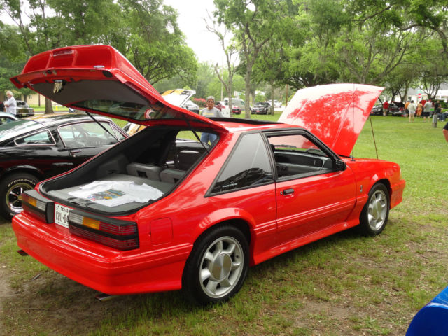 1993 Red Ford Mustang Hatchback