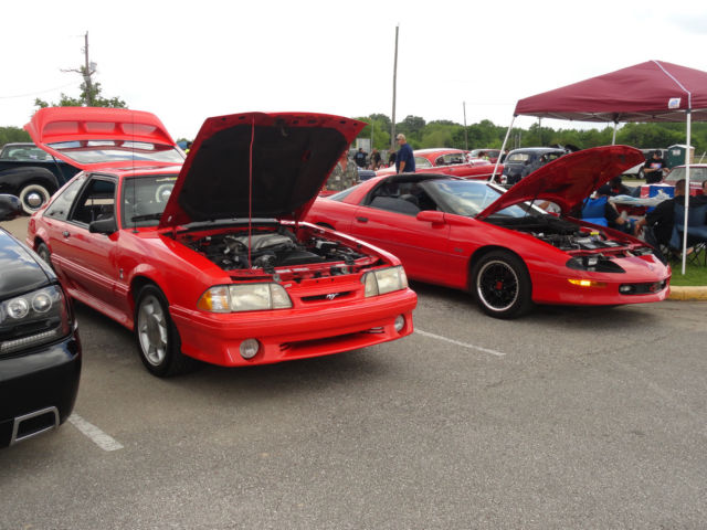 1993 Red Ford Mustang Hatchback
