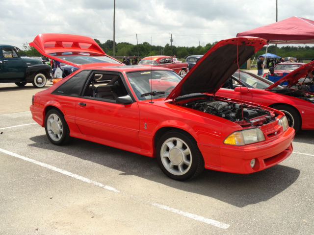 1993 Red Ford Mustang Hatchback