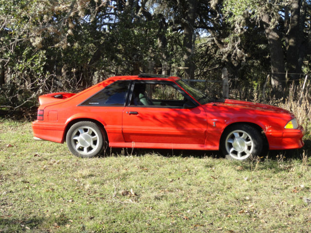 1993 Red Ford Mustang Hatchback