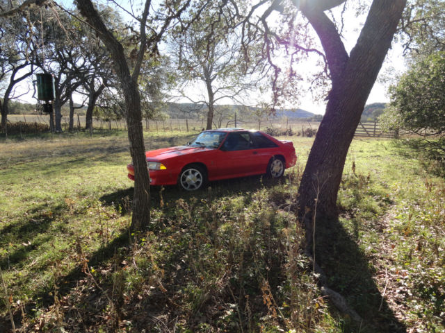 1993 Red Ford Mustang Hatchback