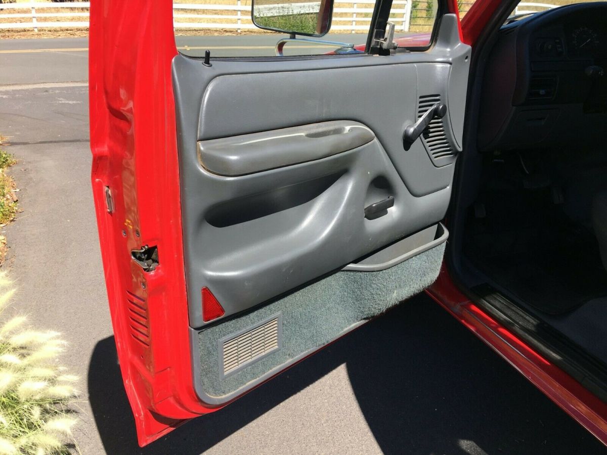 1992 Red Ford F-250 Standard Cab Pickup