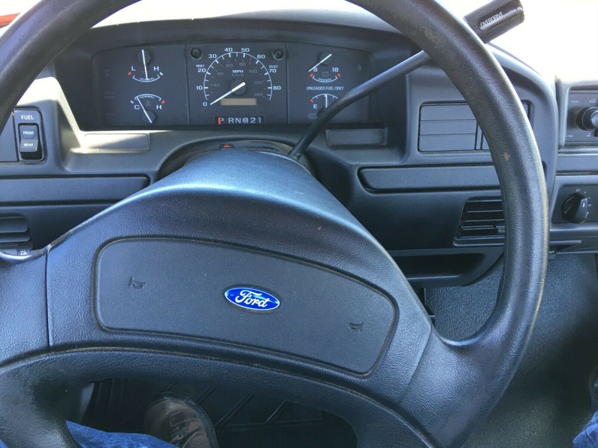 1992 Red Ford F-250 Standard Cab Pickup