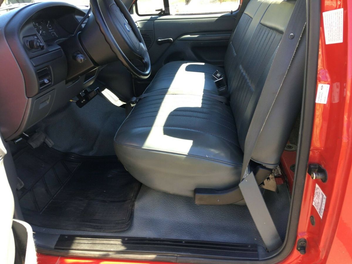 1992 Red Ford F-250 Standard Cab Pickup