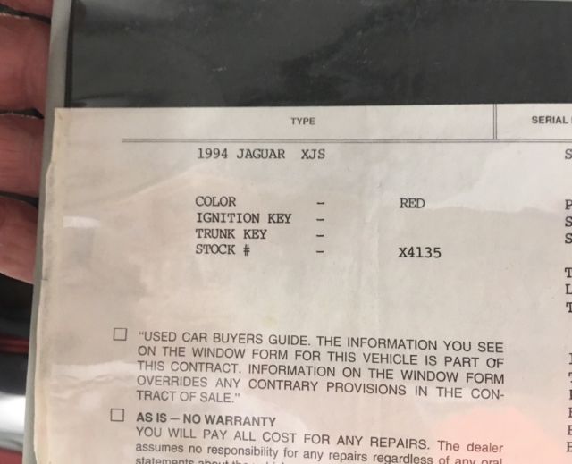 1994 Red Jaguar XJS Convertible