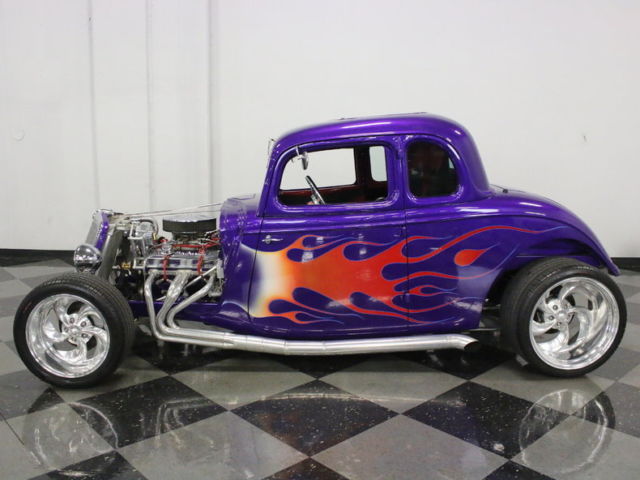 1934 Purple Ford 5-Window Coupe