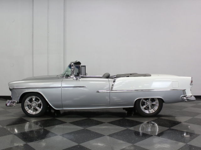 1955 Silver Chevrolet Bel Air/150/210 Convertible