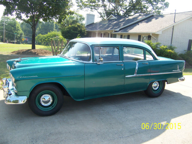 1955 Green Chevrolet Bel Air/150/210 4 Door