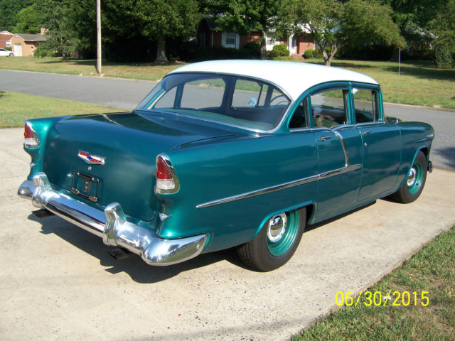 1955 Green Chevrolet Bel Air/150/210 4 Door