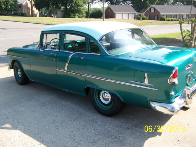 1955 Green Chevrolet Bel Air/150/210 4 Door