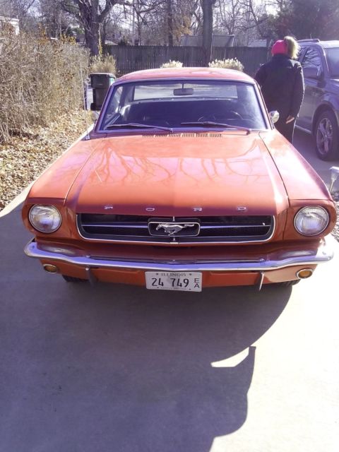1965 orange Ford Mustang