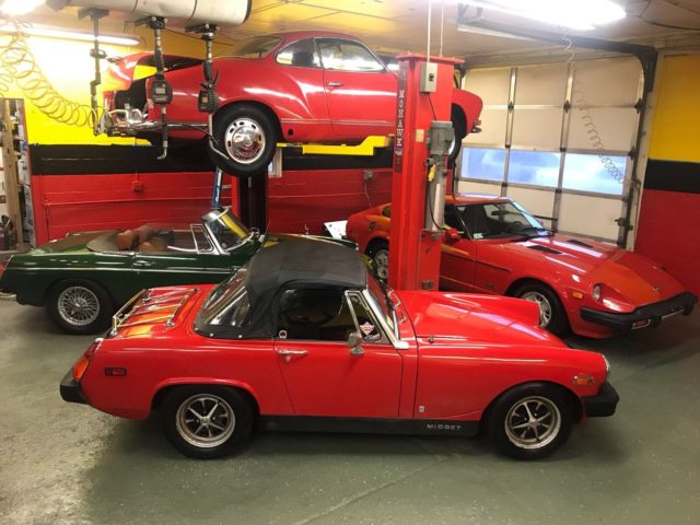 1976 Red MG Midget Convertible