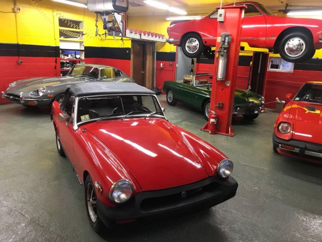 1976 Red MG Midget Convertible